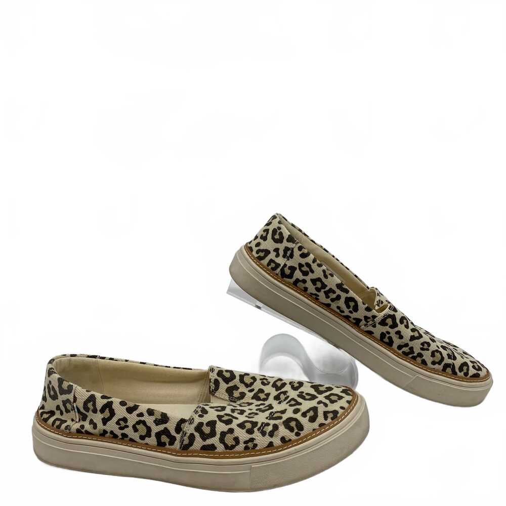 Toms Beige Black Sneakers Animal Print Slip-On | Womens 9